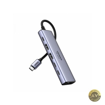 Hub USB-C UGREEN CM511 (35999) 2 x USB-A 3.2 - 3 x USB-C - 1 x HDMI Gri foto