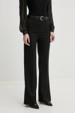 Morgan pantaloni PITT.F femei, culoarea negru, evazati, high waist, PITT.F