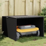 VidaXL Garaj pentru mașina de tuns iarba negru 86x90x52/57cm poliratan