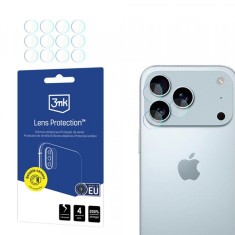 Folie de protectie Camera Spate 3MK Protection pentru Apple iPhone 17 Pro, Sticla Flexibila, Set 4 bucati, Transparenta