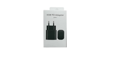 Incarcator retea Super Fast Travel Charger pentru Samsung S22/S22 Ultra/S22 Plus/S20 Ultra/Note 10 Plus, 45W, USB-C, Negru, Blister foto