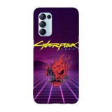 Husa compatibila cu Oppo A72, Viceversa, model Cyberpunk Robot Mask, Silicon, TPU, Transparent, Carcasa