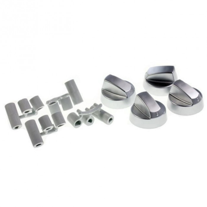 Set 4 butoni universali gri pentru aragaz / cuptor