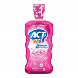 Apa de Gura pentru Copii, Act, Bubblegum Blowout, cu Fluor, fara Alcool, Aroma de Guma de Mestecat,