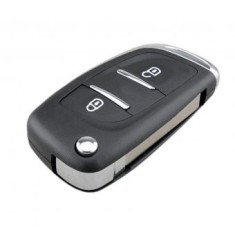 Carcasa cheie Topautochei&reg; pentru Peugeot Citroen, upgrade model vechi, 2 butoane, lamela VA2, cu suport de baterie pe spatele carcasei