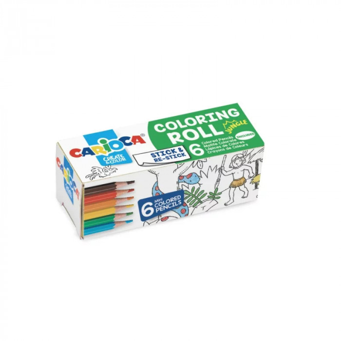 Hartie Mini Coloring Roll Carioca 85x10 cm Jungle