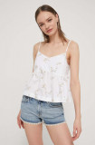 Tommy Jeans bluză din bumbac femei, culoarea alb, uni DW0DW17804