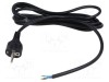 Cablu 3x1,5mm2 CEE 7/7 (E/F) 16A 3m PVC Negru POS