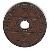 SV * AFRICA BRITANICA DE VEST / BRITISH WEST AFRICA * ONE PENNY 1952 * Regele George VI * XF +, Cupru-Nichel
