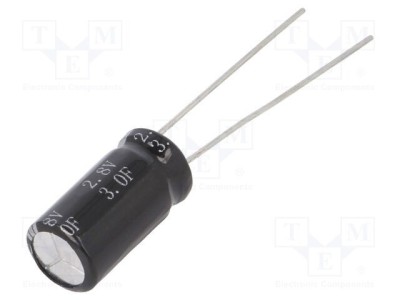 Supercondensator BIGCAP THT 3F 2,8VDC &amp;Oslash;8x16mm 120m&amp;Omega; -40&amp;divide;65&amp;deg;C foto