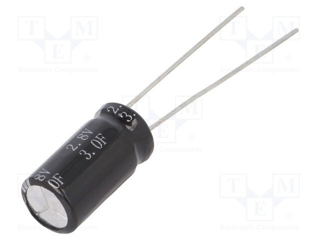Supercondensator BIGCAP THT 3F 2,8VDC &Oslash;8x16mm 120m&Omega; -40&divide;65&deg;C
