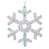 Ornament Brad Crăciun, Model Fulgi, Culori Multicolor, Dimensiuni 17x17 cm, Oem