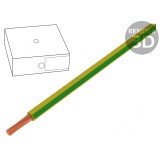 Cablu Electric Litat 4mm2 PVC Galben-Verde 100m