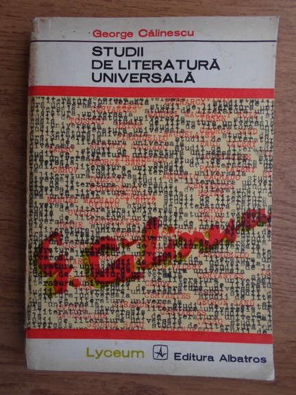 George Calinescu - Studii de literatura universala