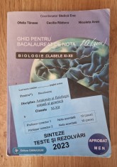 GHID PENTRU BACALAUREAT DE NOTA 10 LA BIOLOGIE CLASELE XI-XII 2023 Stelica Ene