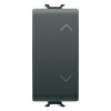 Intrerupator jaluzele 1M Gewiss Chorus negru GW12140
