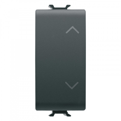 Intrerupator jaluzele 1M Gewiss Chorus negru GW12140 foto