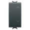 Intrerupator jaluzele 1M Gewiss Chorus negru GW12140