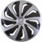 Set capace roti auto Cridem Wind 4buc - Argintiu/Negru - 15&#039;&#039; Garage AutoRide