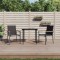 vidaXL Set mobilier de grădină, 3 piese, negru, textilenă și oțel 3187033
