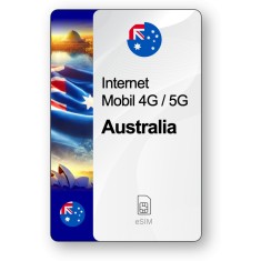eSIM Internet Australia, valabil 7 zile, trafic 1 GB, Standard