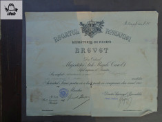 Brevet - medalia Avantul tarii pt campania din 1913 - semnat generalul Harjeu foto
