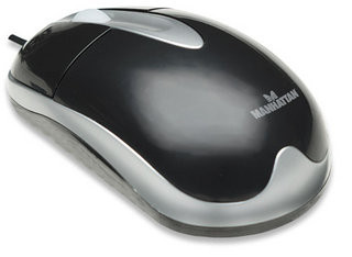 Mouse optic USB 1000dpi negru 177016 Manhattan foto