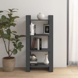 VidaXL Bibliotecă/Separator cameră,gri, 60x35x125 cm, lemn masiv pin