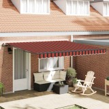 Cumpara ieftin Cortina Retractabilă portocaliu și maro 400 &times; 350 cm țesătură