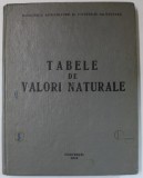 TABELE DE VALORI NATURALE , de ING. V. MANDICESCU , PENTRU UZUL TOPOGRAFILOR , 1976