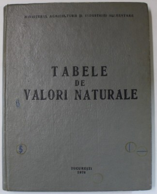 TABELE DE VALORI NATURALE , de ING. V. MANDICESCU , PENTRU UZUL TOPOGRAFILOR , 1976 foto