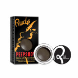 Eyeliner gel pentru spr&acirc;ncene și ochi RUDE PeepShow Brow&amp;Eyeliner Cream, 3g - 037 First Time