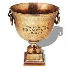 vidaXL Frapieră pentru șampanie, model cupă trofeu, maro