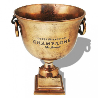 vidaXL Frapieră pentru șampanie, model cupă trofeu, maro foto