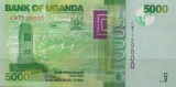 UGANDA █ bancnota █ 5000 Shillings █ 2021 █ P-51 █ UNC █ necirculata