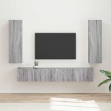 Cumpara ieftin Set comoda TV 3 buc. 30 x 31 x 100 cm Gri Sonoma