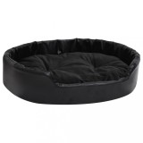 Cumpara ieftin Pat pentru caini, negru, 90x79x20 cm, plus/piele ecologica