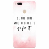 Husa silicon pentru Xiaomi Mi A1, Quotes Pink