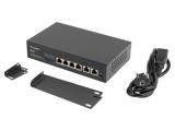 Switch Ethernet LANBERG 6 porturi RJ45 Fast Ethernet 100Mbps negru 1U rack