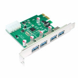 Card PCIE USB 3.0 placa PCI-E la 4x USB 3.0, Generic