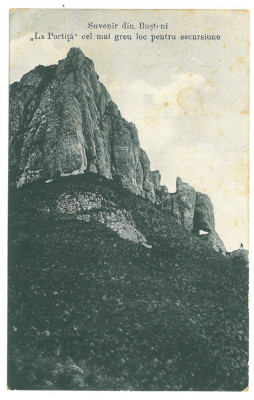 4749 - BUSTENI Prahova Portita CARAIMANULUI - old postcard, CENSOR - used - 1918 foto