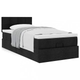 Gossi cadru de pat otoman cu saltea tesatura neagra 100x200cm