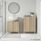 Cumpara ieftin Set de dulapuri pentru baie, 2 piese ARNHEM Stejar Sonoma