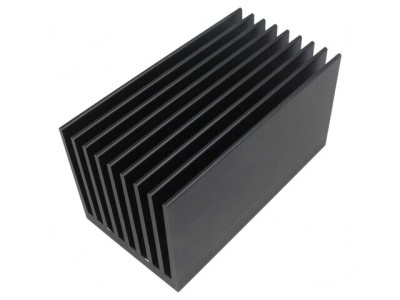 Radiator extrudat cu aripioare negru 150x80x80 mm foto