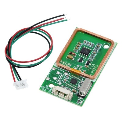 Modul cititor de carduri RFID UART 7491E, 125KHz, compatibil EM4100 Arduino foto