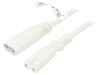 Cablu Alimentare IEC C7 C8 2m Alb, Goobay