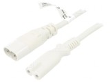 Cablu Alimentare IEC C7 C8 2m Alb