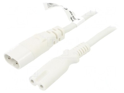 Cablu Alimentare IEC C7 C8 2m Alb foto