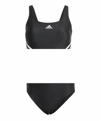 Bikini femei Adidas IB5985, 3 dungi, negru alb, D 32 - OUTLET foto