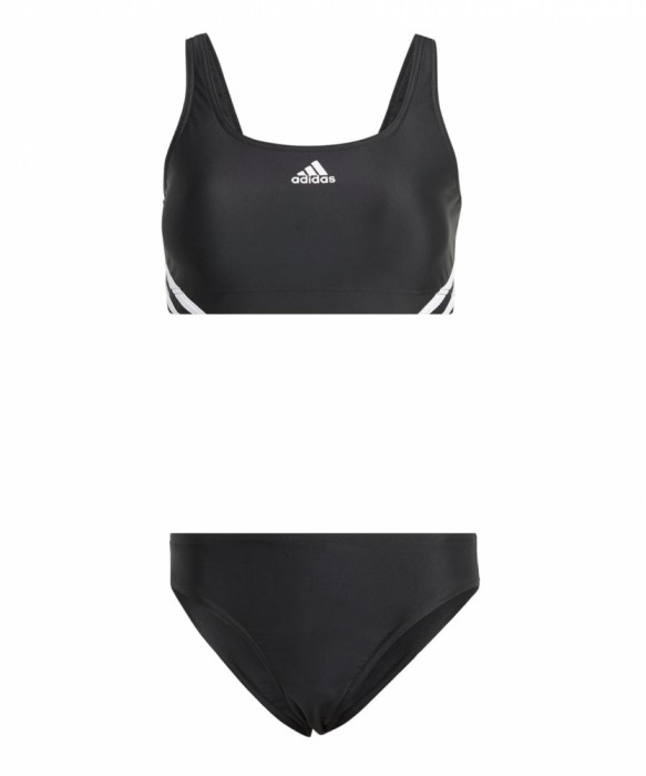 Bikini femei Adidas IB5985, 3 dungi, negru alb, D 32 - OUTLET